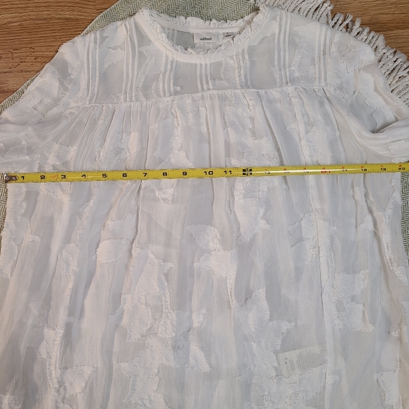 Aritzia Wilfred Women's White Semi-sheer Lourdes Blouse size S - Picture 14 of 16